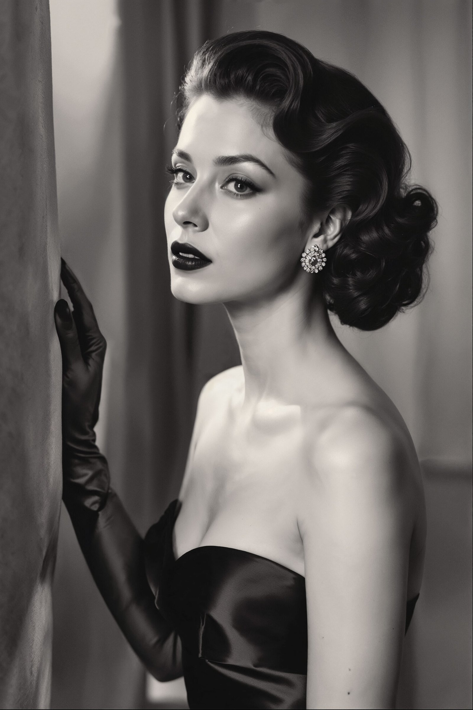 black white vintage portrait